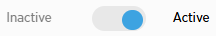 Inactive to Active toggle bar