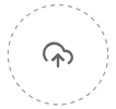 Cloud with arrow surrounded by dotted circle