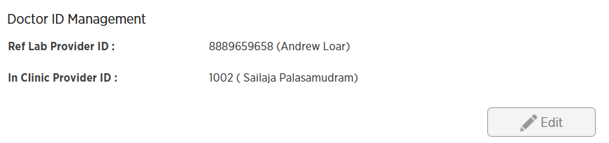 Doctor ID Management section