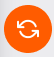 Orange circle with arrows