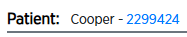 Patient ID number linked
