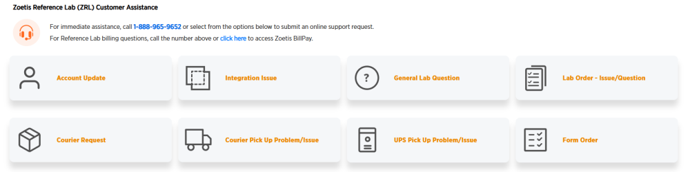 Zoetis Reference Labs support options