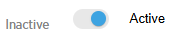 Toggle bar with inactive on left and active on right